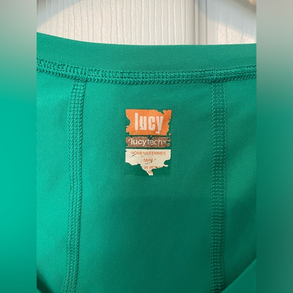 Lucy Green V-Neck Athletic Top - Picture 3 of 4